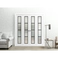 thumbnail image 5 of Sliding Closet Double Bi-fold Doors | Planum 2132 White Silk Frosted Glass | Sturdy Tracks Moldings Trims Hardware Set | Wood Solid Bedroom Wardrobe Doors, 5 of 5
