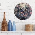 thumbnail image 3 of Panda Bear Flowers Floral Guita Black 10 inch Wall Clocks Non Ticking Easy to Read Battery Decorative for Home Bathroom Kitchen Bedroom Living Room, 3 of 8