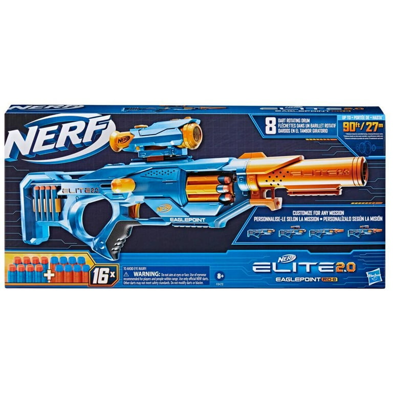 NERF Elite 2.0 Eaglepoint RD-8 Blaster - Blue