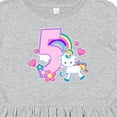thumbnail image 4 of Inktastic I Am Five Years Old with Unicorn and Hearts Girls Toddler Dress, 4 of 5