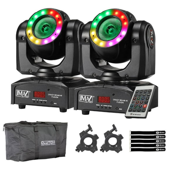JMAZ Lighting JZ3006 Crazy Beam 40 Fusion 60W LED Moving Head 2-Pack with Bag Package