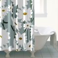 thumbnail image 4 of Gray Daisy Flower White Blooms Pattern Shower Curtain 72"x72" ,Bathroom Decorative Shower Curtains Set with 12 Hooks,Modern Waterproof Washable Shower Curtain, 4 of 6