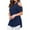 Navy, variant on Shirts For Women Sevevn Women's Short Sleeve Casual Summer Off Shoulder Tops Loose Blouse T-Shirt