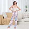 thumbnail image 6 of FORMRS Women's Pajama Pants with Pockets Soft Comfy Loungewear Sleep Bottom, Sizes S-2XL, Purple Marble Pattern, 6 of 8