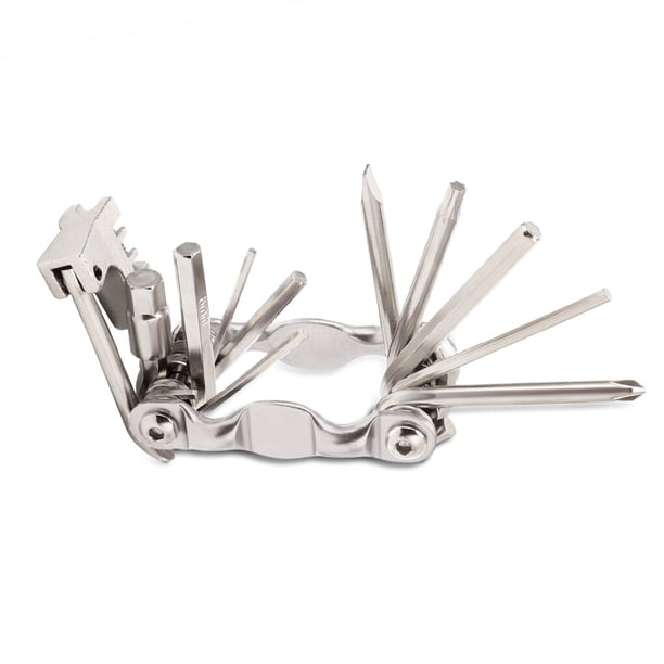 Advancent Juego de llaves de reparación, Kit de destornillador multifuncional 11 en 1, herramientas de reparación portátiles plegables Ciclismo