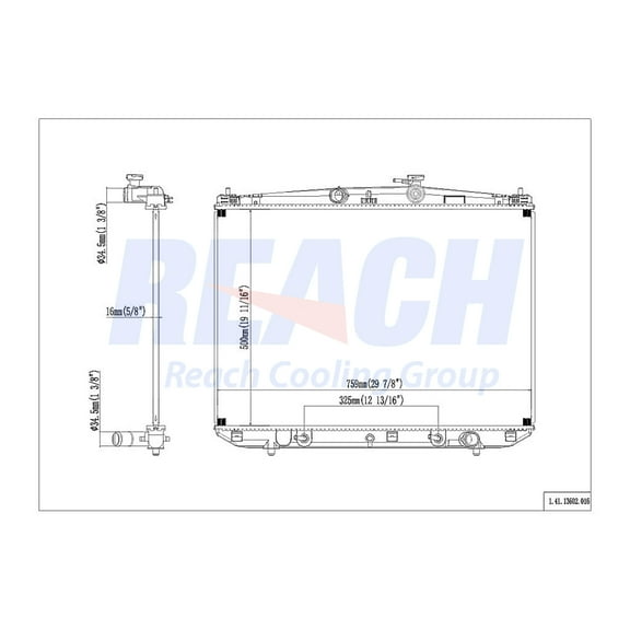 REACH 41-13602 Radiator for 2016-2020 LEXUS RX350 BASE, Automotive Radiator Replacement Part