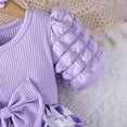 thumbnail image 6 of BULLPIANO Infant Baby Girl Dress Toddler Girl Clothes Short Sleeveless Flower Dress Summer Dresses with Headband for Girl, 6 of 7
