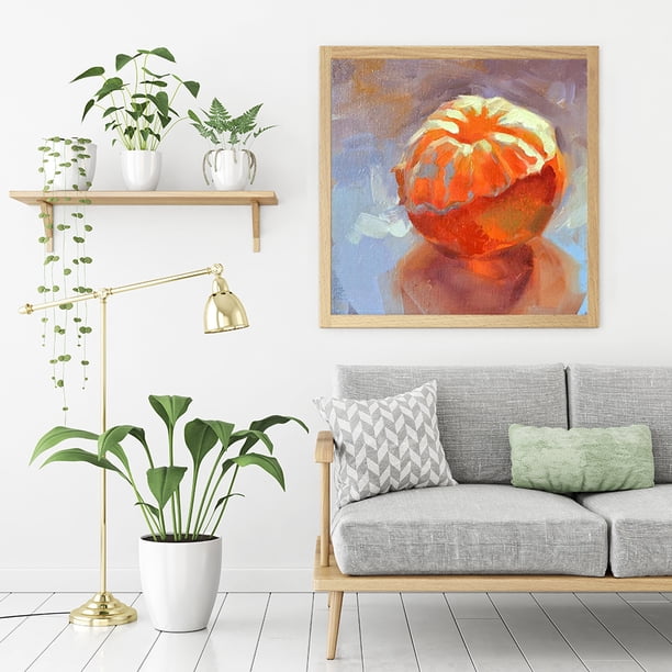 Cuadros Decorativos Pintura al óleo por números Kit de artesanía de imagen sin marco naranja para la sala de estar del hogar Ndcxsfigh Nuevos Originales
