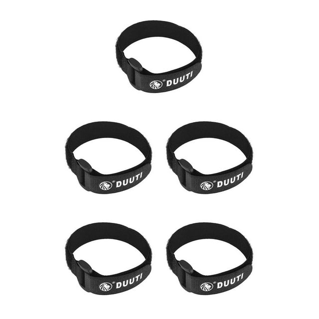 Maytalsory 5 Pièces Réglable en Nylon Fixation Guidon Tige de Selle Boucle Sangles Bretelles Organiser Sangles Noir 5Set