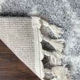 thumbnail image 4 of Boho Tribal Geometric Shag Indoor Tassel Area Rug, Cream/Grey, 5' x 8', 4 of 8