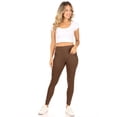 thumbnail image 4 of Moa Collection Women's Casual High Waist Solid Full Length Leggings, 4 of 4