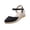 Summer Sandals # A02 Black, variant on Women's Espadrille Thick Sole Sandals Closed Round Toe Bow Knot Decor Ankle Strap Summer Cozy Walking Shoes Vacation Beach