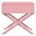 thumbnail image 5 of Maklaine Contemporary Engineered Wood 1-Drawer Bedroom Nightstand in Pink, 5 of 6
