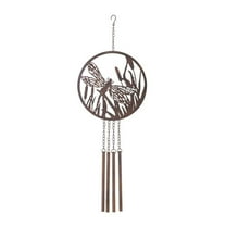 33 in. Metal Dragonfly Wind Chime, Bronze