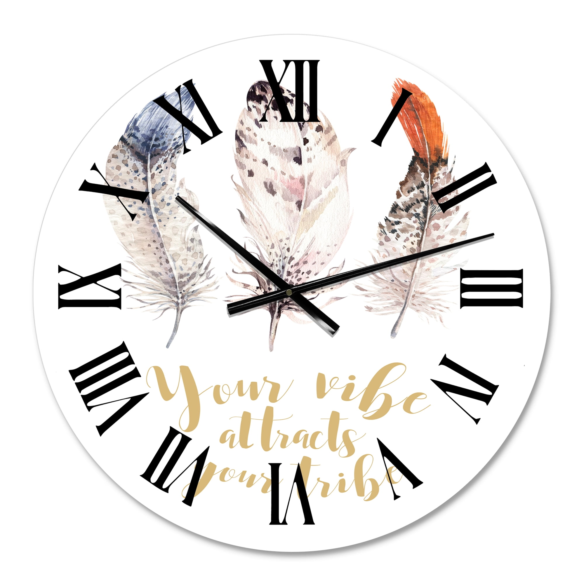 Designart 1 in Quartz Bohemian Wall Clock