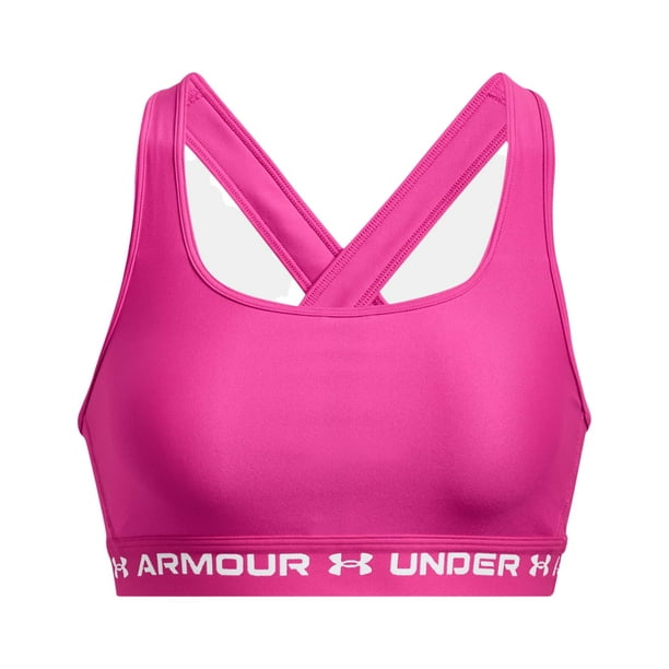 Top deportivo Under Armour Crossback impacto medio para mujer, rosa