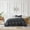 Black/Multicolor, variant on Elegant and Chic Winter Brush Reversible Soft 3-Piece Duvet Cover Set by Southshore Fine Linens