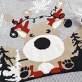 thumbnail image 5 of SERTG Boys and Girls Christmas Knit Sweater Holiday Cute Print Round Neck Cozy Warm Pullover Fall Winter Tops for Children 4-12 Years(Gray#4,6 Years), 5 of 6
