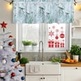 thumbnail image 5 of Aqua Jellyfish Curtain Valances for Windows, Kitchen Valance Window Treatments Panel 2 Pack, Coastal Nautical Ocean Shells Seaweed Rod Pocket Short Curtains for Bathroom Bedroom 42 x 18 Inch, 5 of 8