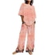 thumbnail image 3 of ICHUANYI Clearance Women's Summer Suit Fashion Short Printing Color Trousers Casual Two-Piece Suit(Orange, M) ICHUANYI WER2023081003674, 3 of 5