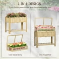 thumbnail image 4 of Outsunny Raised Garden Bed with Cold Frame Greenhouse and Storage Shelf, 4 of 10