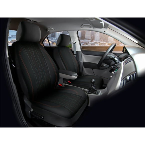 Auto Drive 2-piece Hexa Stripes OEM Jacquard Front Seat Covers