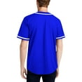 thumbnail image 2 of Men's Baseball Jersey Button Down Premium Hip Hop T Shirts Sports Uniform, 2 of 4