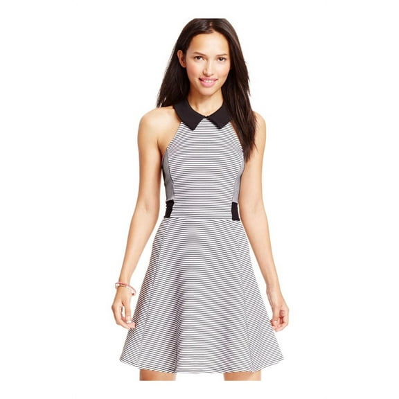Material Girl Womens Collared Illusion A-Line Dress
