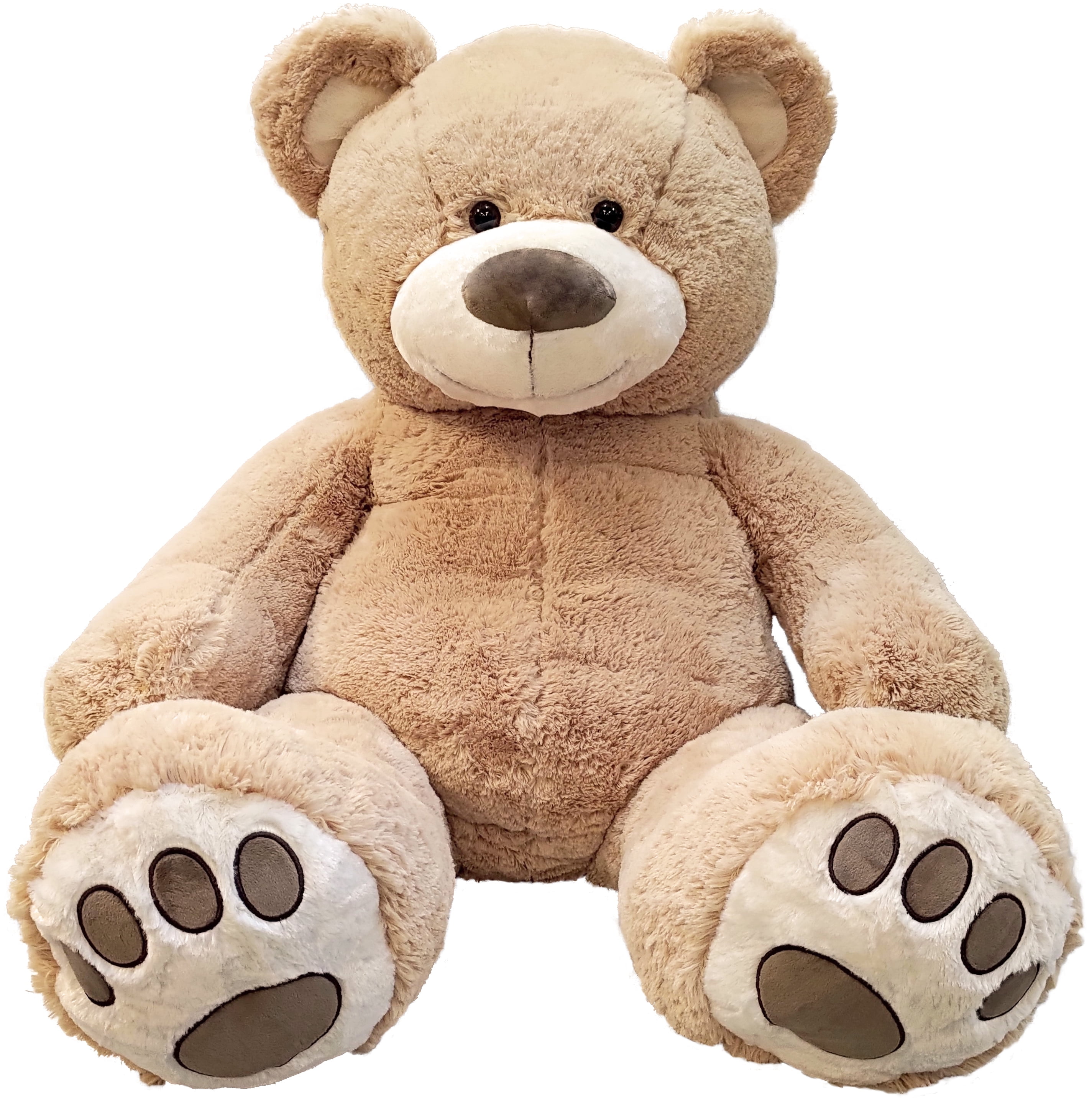 Anico 59" Tall (5 foot) Giant Plush Teddy Bear - Embroidered Paws and Smiling Face!