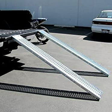 AOILE Steel Loading Ramps 1100 lbs 6 FT, 2Pcs Tri-Fold Portable Ramps ...