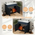 thumbnail image 3 of KZElegy Bath Vanity Cabinet and 36" Sink ,Freestanding Bathroom Cabinet Vanity with Double Door,Blue, 3 of 10