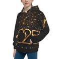 thumbnail image 2 of Pofeuu 2025 Golden On New Year Print Kids Pullover Hoodies Warm Thick Hooded Sweatshirt with Packet for Boys Girls-Medium, 2 of 6