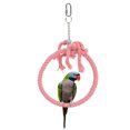 thumbnail image 1 of Parrot Swing Toy Hanging Cotton Rope Round Bird Circle Swing Parrot Ring Perch, 1 of 10