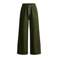 thumbnail image 7 of women's pants Baeitkot Women Fashion Solid Color Loose Elastic Waist Drawstring Strap Cargo Long Pants, 7 of 7