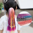 thumbnail image 5 of Trenzas de cabello para niños, extensiones de cabello con trenzas de colores, accesorios coloridos con banda elástica para niños y mujeres, 3 piezas, 5 of 5