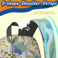 thumbnail image 5 of 17 Inch Lightweight Backpack,PVC Waterproof Oxford Fabric, Ergonomically Designed, with Large Capacity, Floral Flowers Print, 5 of 5