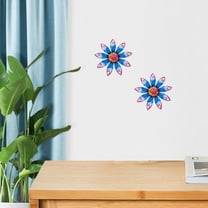 WHAMVOX Iron Flower Wall Decoration Metal Flower Wall Art Small Metal Flower Decor Metal Wall Art For Outdoor And Indoor Delicate Metal Wall Flower