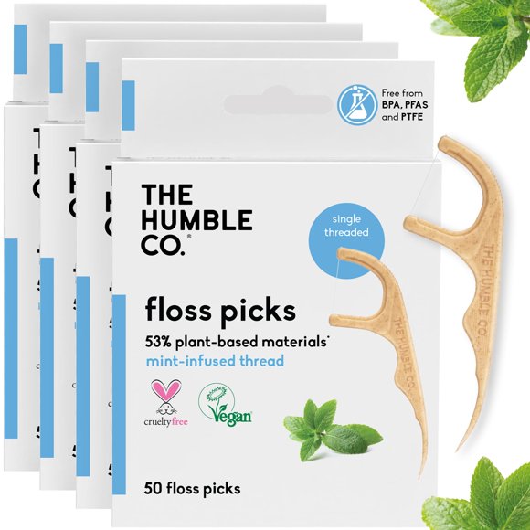Floss elige The Humble Co. Dental a base de plantas, 200 unidades