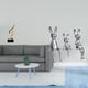 thumbnail image 2 of Escultura Familiar De Conejito Con Nota Musical De Resina, Figura Musical Creativa, Adorno De Mesa, Centro De Mesa Para Escritorio, Chimenea, Armario, Estantería, Decoración De Inauguración, 2 of 8