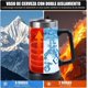 thumbnail image 3 of 2 Piezas Tarro Cervecero de Acero Inoxidable, 710 ml Vasos para Cerveza de Material 304, Hasta 12 Horas Frío y 6 Horas Caliente, Adecuado para Cervezas, Café, Cócteles, Zumos (Negro), 3 of 4
