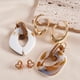 thumbnail image 5 of Joyas y relojes, Accesorios, Joyas, Aretes, Juego de 3 pares de aretes de aguja plateados para mujer, aretes gruesos y ligeros, regalo de joyería para mujer, aretes de plástico., 5 of 7