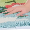 thumbnail image 3 of Alfombrillas de baño suaves REGALWOVEN, alfombra de baño antideslizante con patrón botánico, tapete absorbente de felpa, flores 16" x 24", 3 of 6
