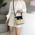 thumbnail image 5 of bravefron Small Straw Bucket Bags for Women Bucket Summer Beach Shoulder Bags Crossbody Bags Lady Travel Purses and Handbags Female Shoulder Simple Bag, 5 of 6