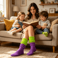 thumbnail image 3 of TELOLY 3Pairs Slouchy Socks for Women,Shaping, Sweat-Wicking, Anti-Friction Boot Socks for Women,Japanese Style Socks Scrunch Socks Women,Contrasting Colors1, 3 of 4