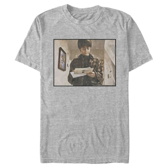 Men's Harry Potter Letter to Hogwarts Memory Graphic Tee Athletic Heather Large