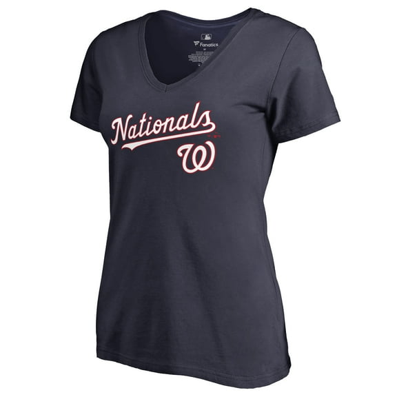 Women's Navy Washington Nationals Team Lockup T-Shirt