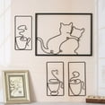 thumbnail image 4 of Nvzi Decoración de pared de metal para sala de estar, decoración del hogar, siluetas (negro), 4 of 4
