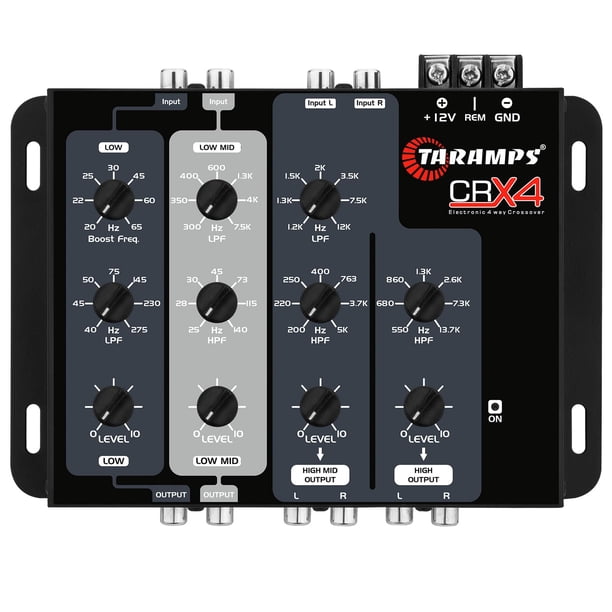 Audio electrónico Crossover Taramps Crx4 para coche, 4 vías, 8 V RMS