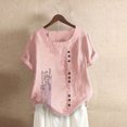 thumbnail image 4 of Camisetas de Manga Corta para Mujeres, Camiseta de Manga Corta Impresa Casual Hecha de 95% Poliéster 5% Spandex para Todas las Estaciones, Camisetas de Manga Corta para Mujeres, 4 of 6