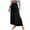Black, variant on Fashion!Tejiojio Women Clothes Wholesale Women's Petite High Waist Elastic Waist Solid Color Ruffle Wide Leg Long Pants